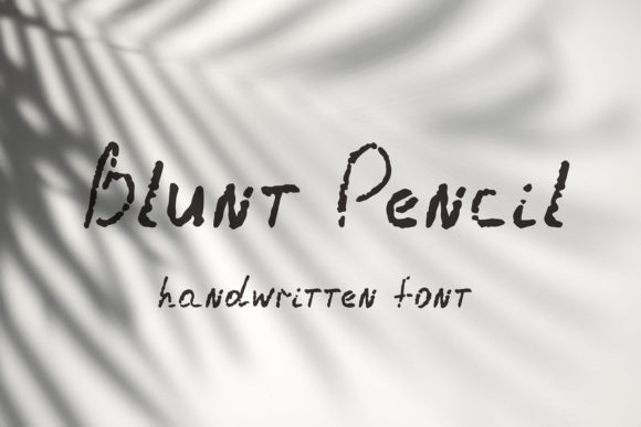 Blunt Pencil Font Review