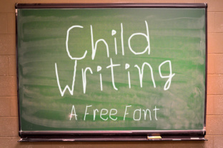 Child Writing Free: A Font for Playful Campaigns