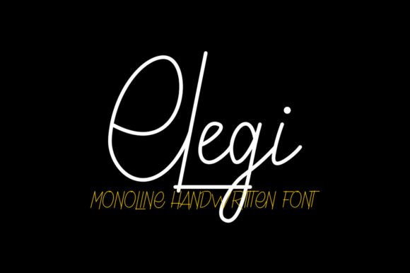 Elegi: A Flowing Script for Elegant Design