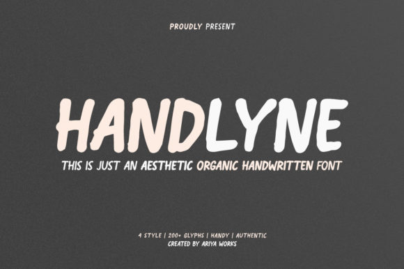 Handlyne: Organic Handwritten Font