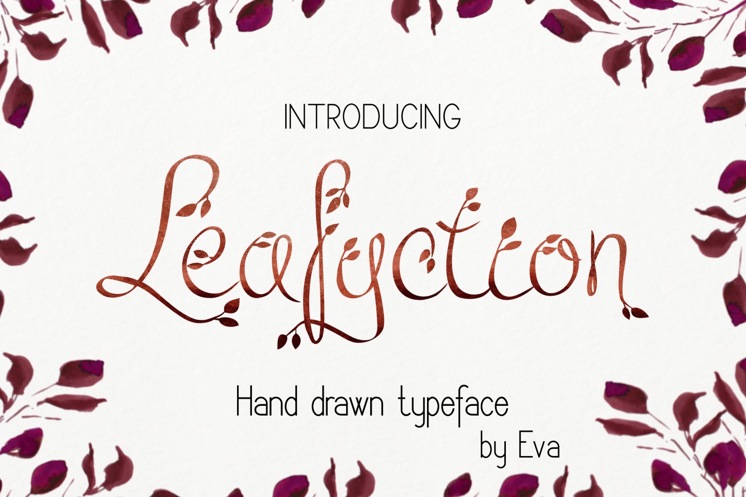 Leafyction: A Decorative Typeface for Creative Campaigns