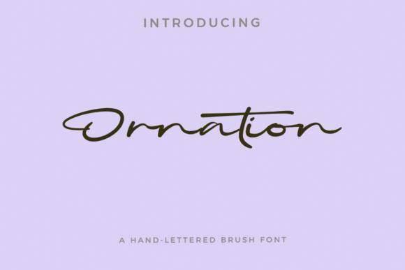 Ornation: A Handwritten Font for Web Design