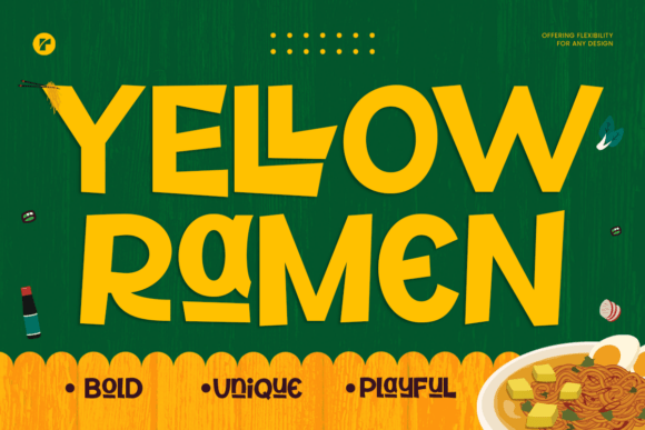 Yellow Ramen: A Bold Font for Web Design